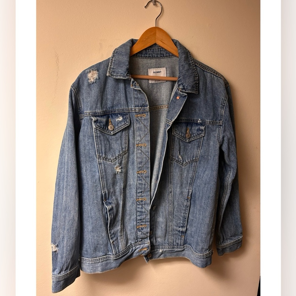 Old Navy Distressed Jean Jacket
